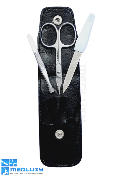 Medluxy - Manicure Set - 4 delig incl. etui